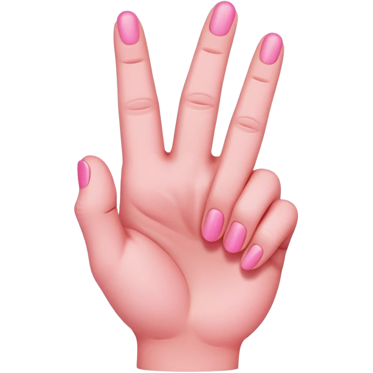 Pink middle finger emoji