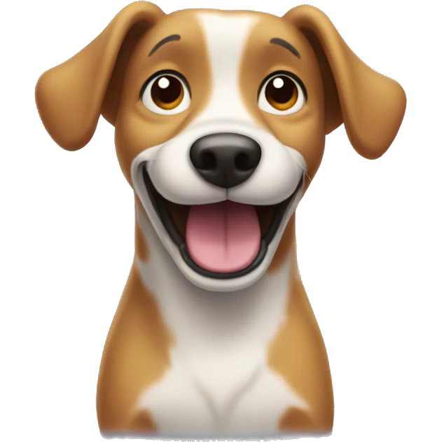 Happy cartoon dog emoji