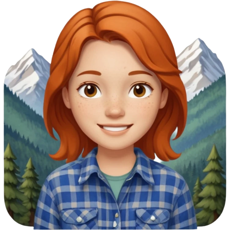 Mountain girl face emoji