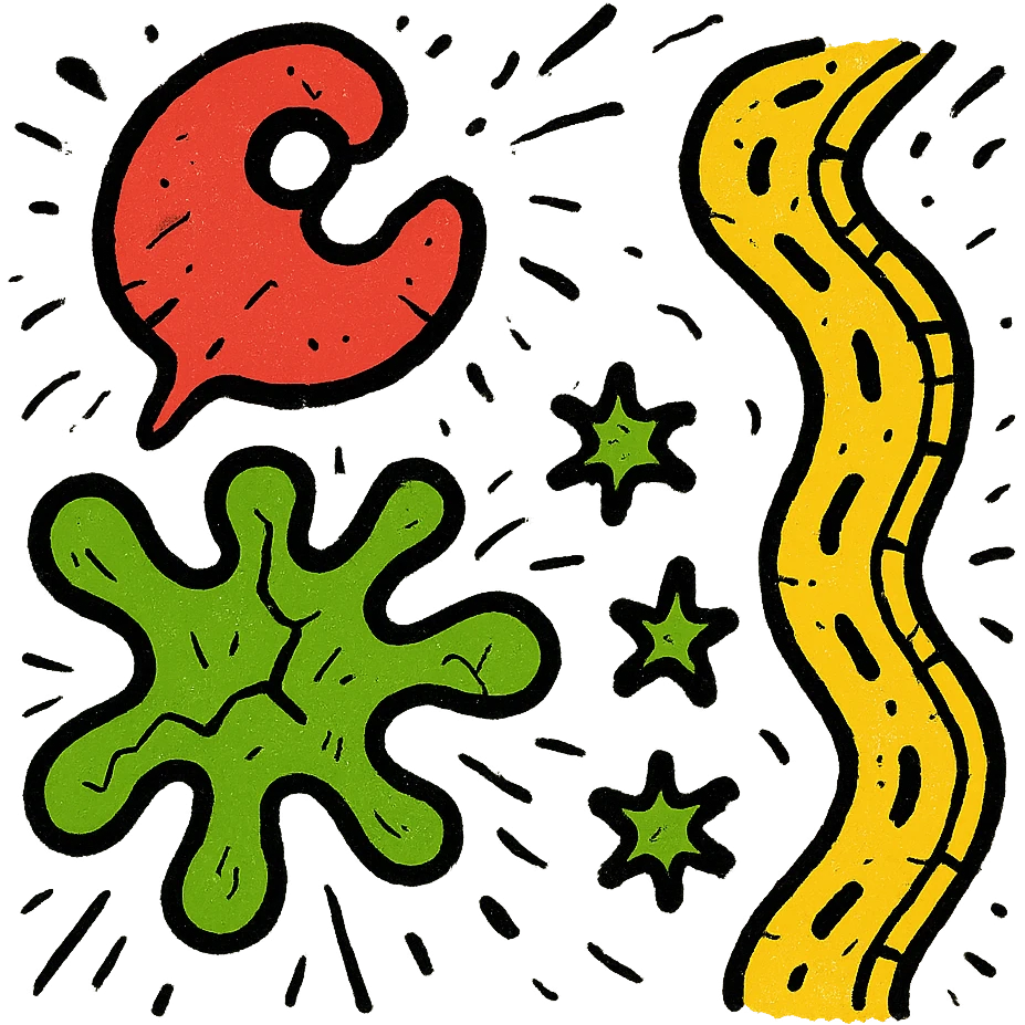 Ultra-detailed emoji-style illustration of enzyme digestion: Red amylase breaking green starch into sugars near a yellow cell membrane. Clean white background, no text. Scientific but simple emoji