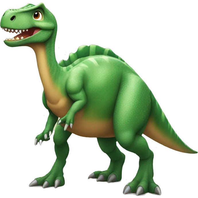 dinosaur with pareo using a po emoji