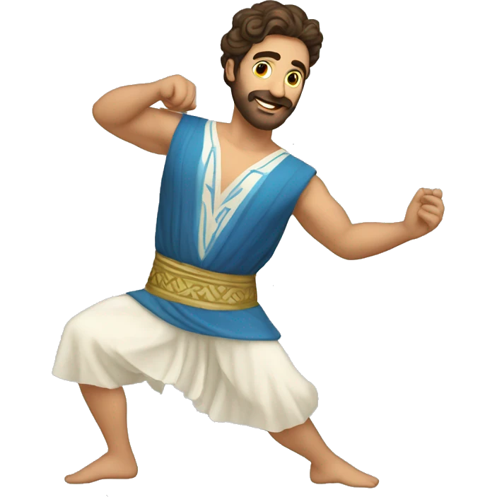 greek male folk dancer in fustanela emoji