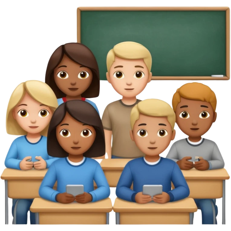 Okulda olan çocuklar emoji
