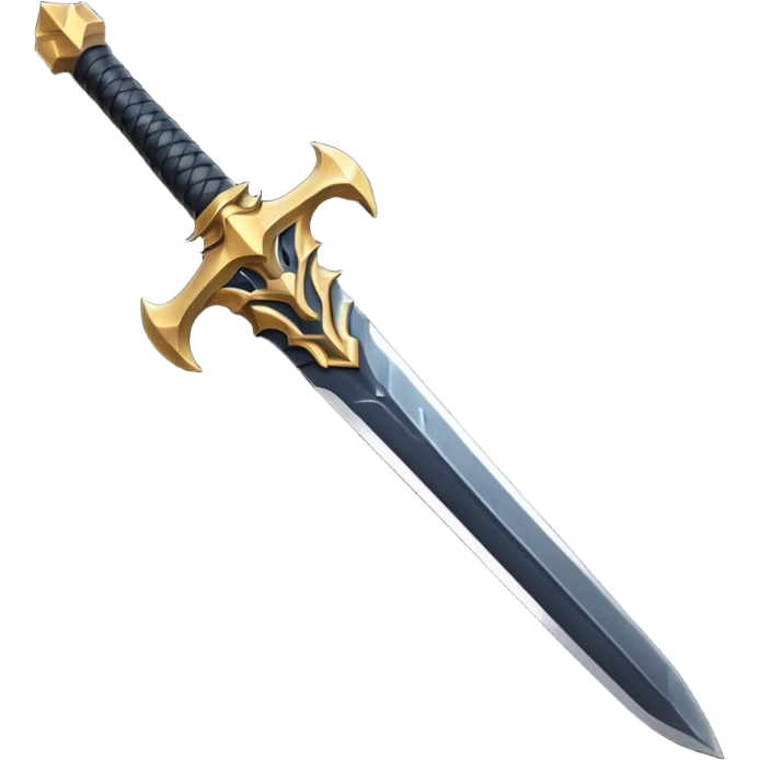 iOS emoji, minimal dark sword, flat design, fantasy emoji