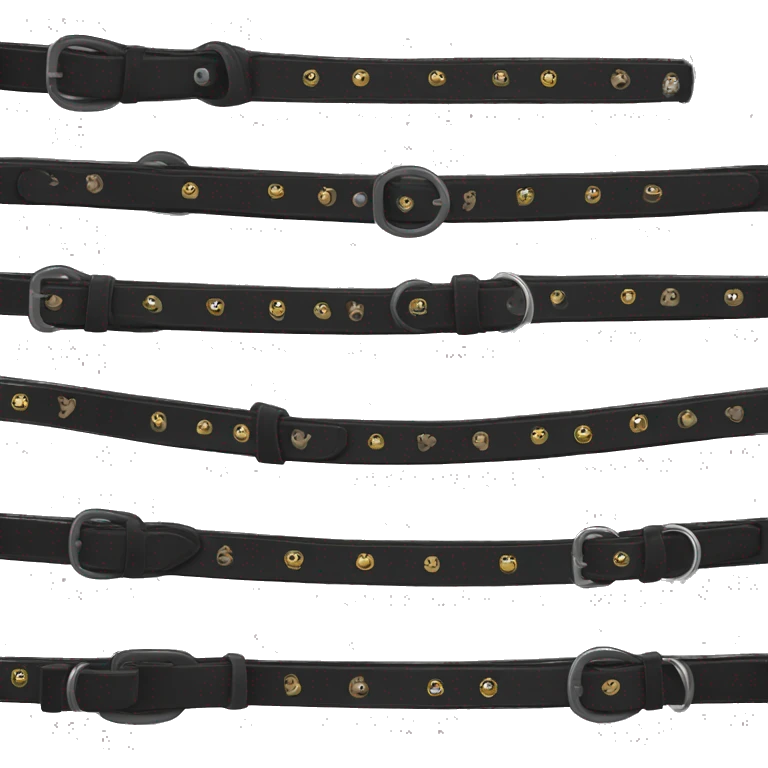 Leather black dog collar emoji