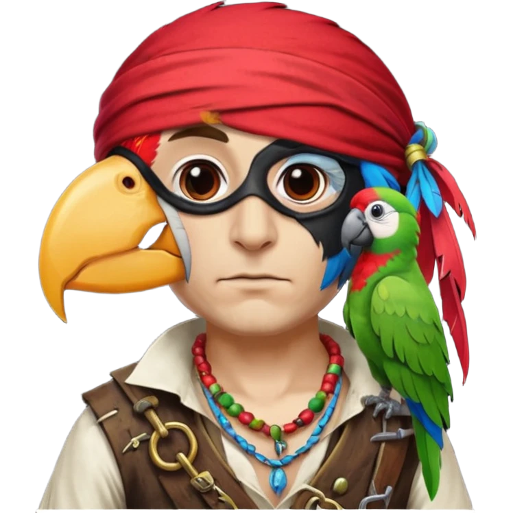 pirate and parrot emoji