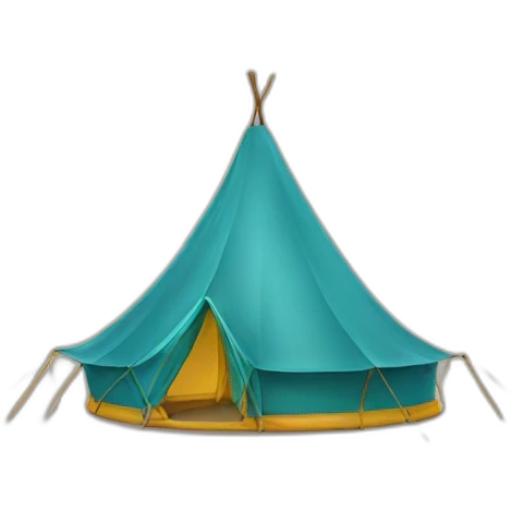 hand tent emoji