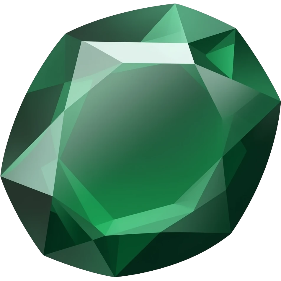make the emerald looking thing black emoji