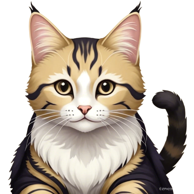 котик олень с рогами из цветов emoji