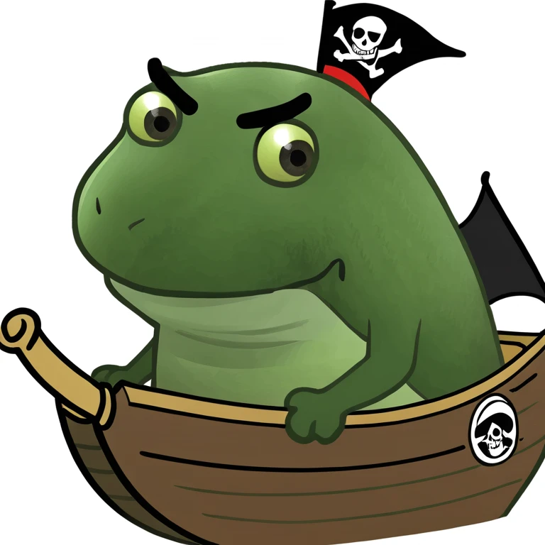 bufi in a pirate ship emoji