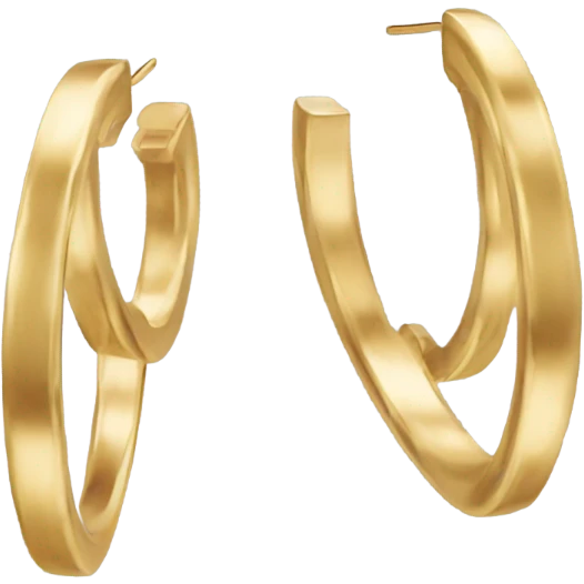 minimal gold hoop Earrings closeup emoji