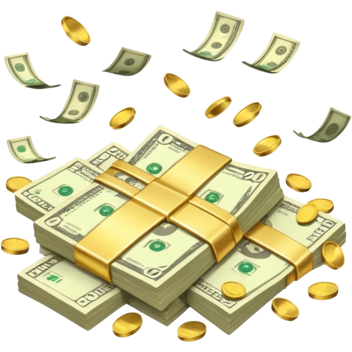 AAC with money falling around it emoji