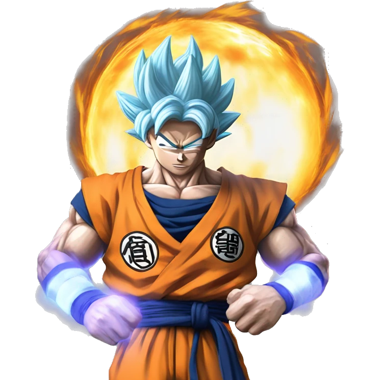 Goku using the spirit bomb on freiza  emoji
