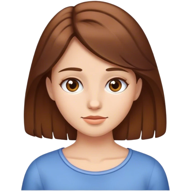 Girl brown hair  emoji