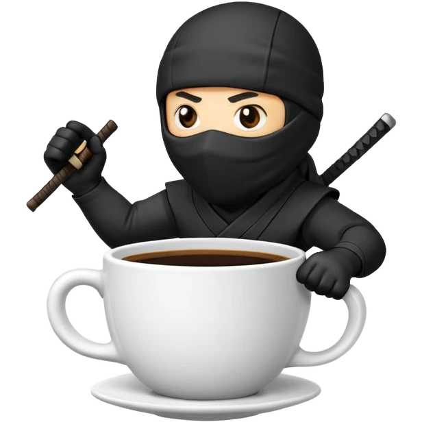 A ninja caffecup emoji