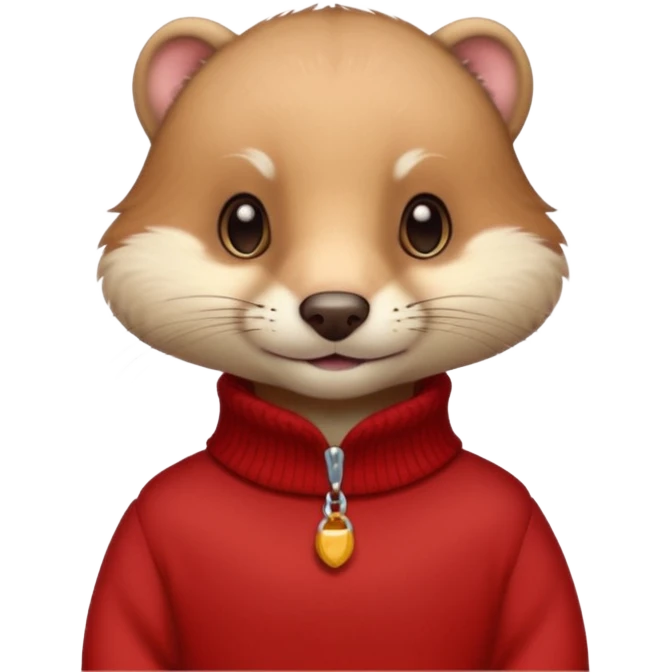 weasel with red pulloveer emoji