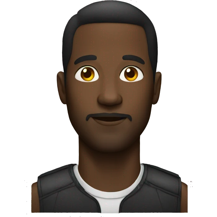 Black bold man emoji