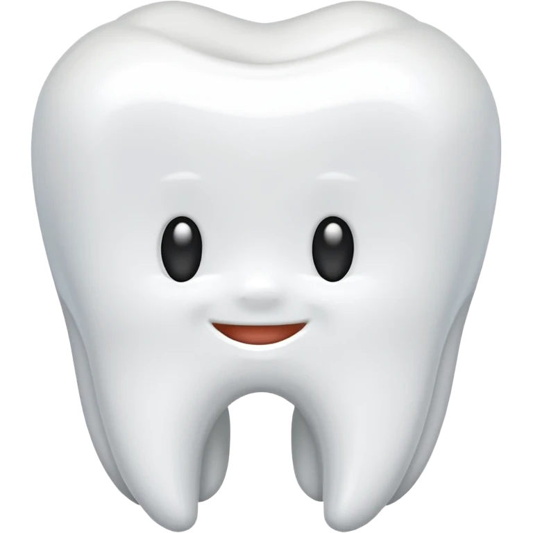 Container inside with dental cap for teeth alignment emoji