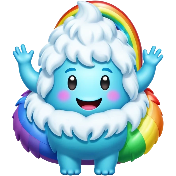rainbow inflatable bouncy yeti poop emoji