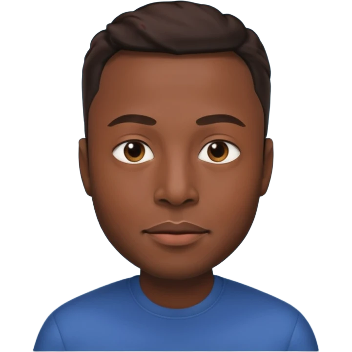 make a black gay guy that has the facial structure of elon musk emoji