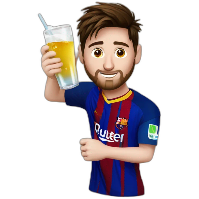 Leo Messi drinking argentinean Mate drink emoji