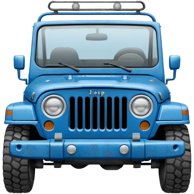 blue jeep with the top off emoji
