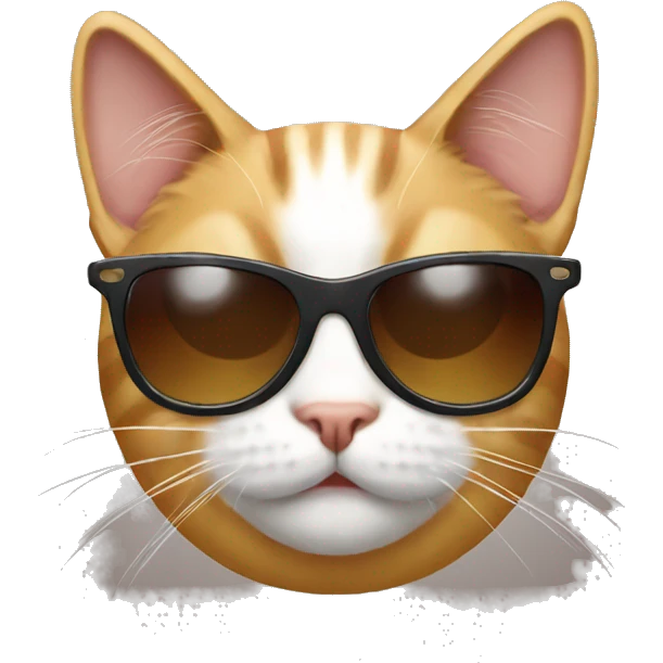 Cat with sunglasses emoji