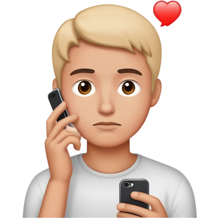 person thinking with iPhone emoji