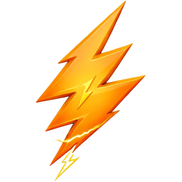 orange lightning  emoji