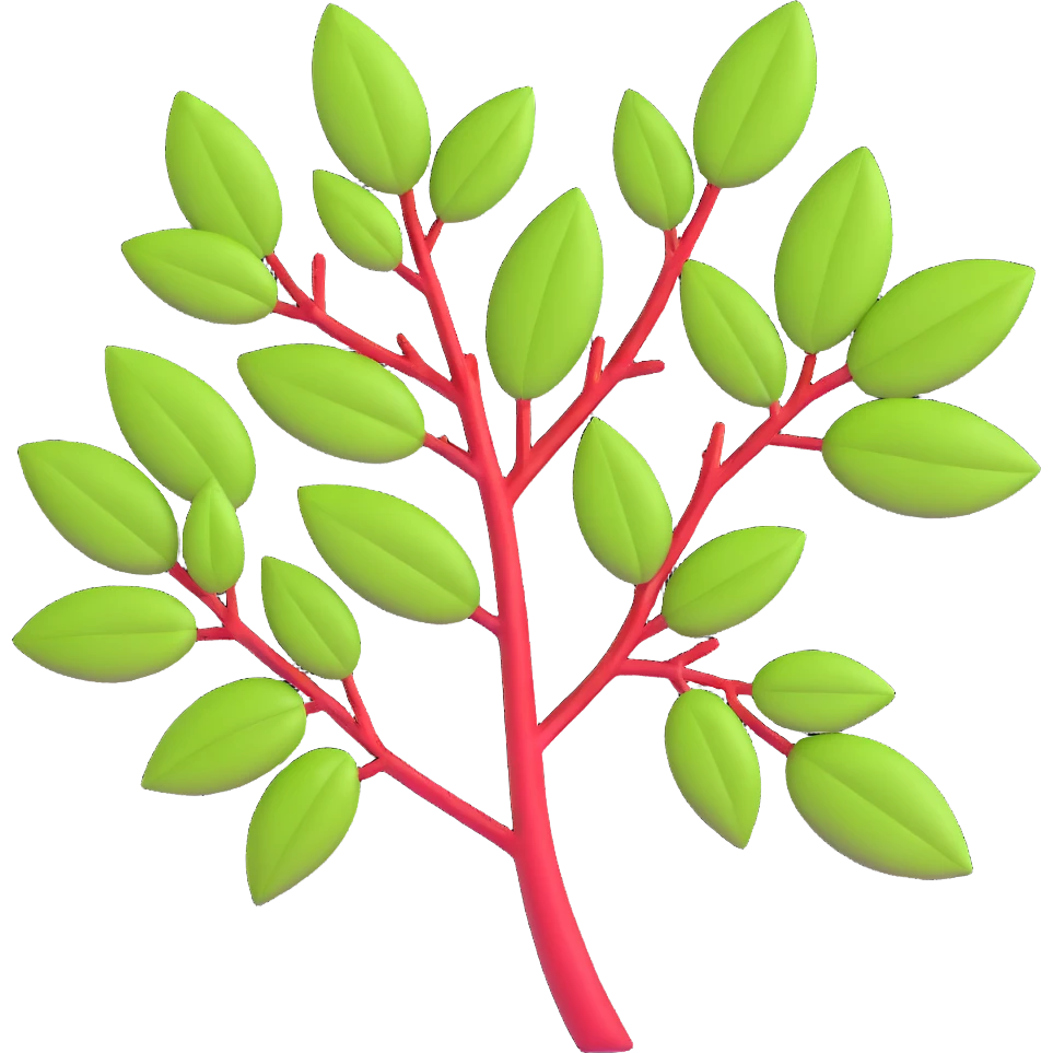 branch with several green leaves emoji