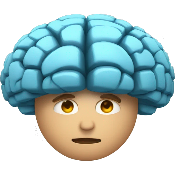 un cerebro fuerte , con capa y brazos fuertes emoji
