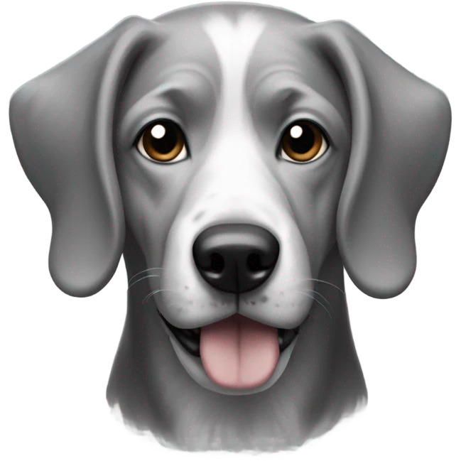 greyscale portrait of a man dog emoji