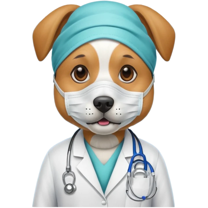 doctor dog Wearing Medical Mask emoji