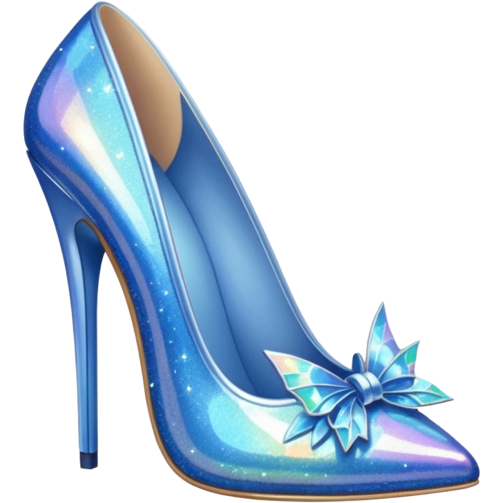 blue fairy high-heeled shoes emoji