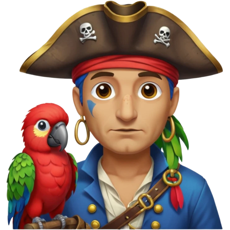 pirate and parrot emoji