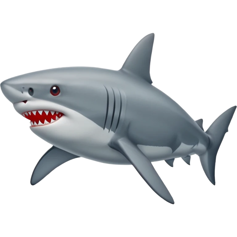 Genera un tiburón qué en cada aleta este un tenis rojos tipo puesto emoji