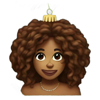 SZA on a Christmas tree emoji