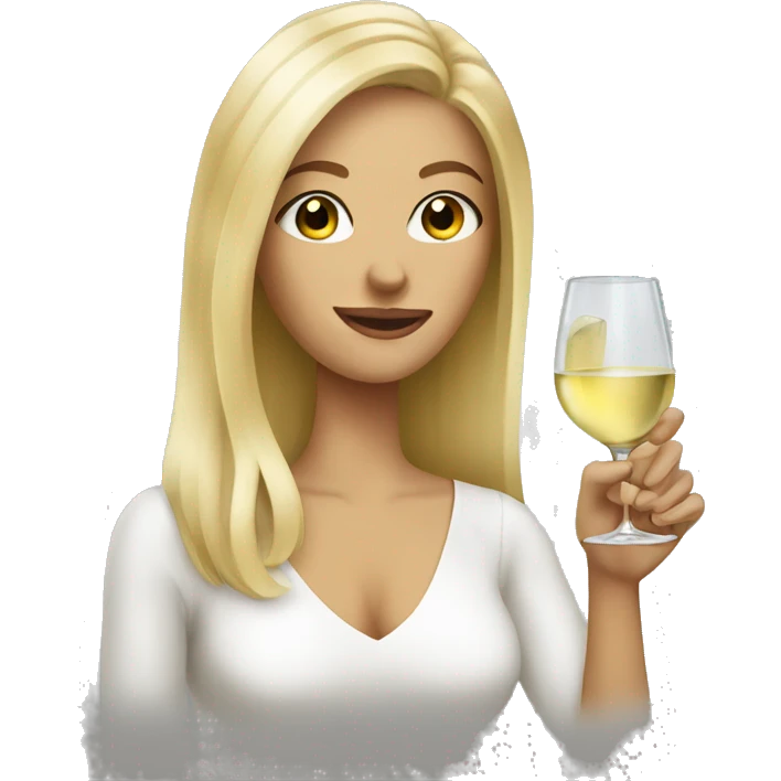blondes drink white wine emoji
