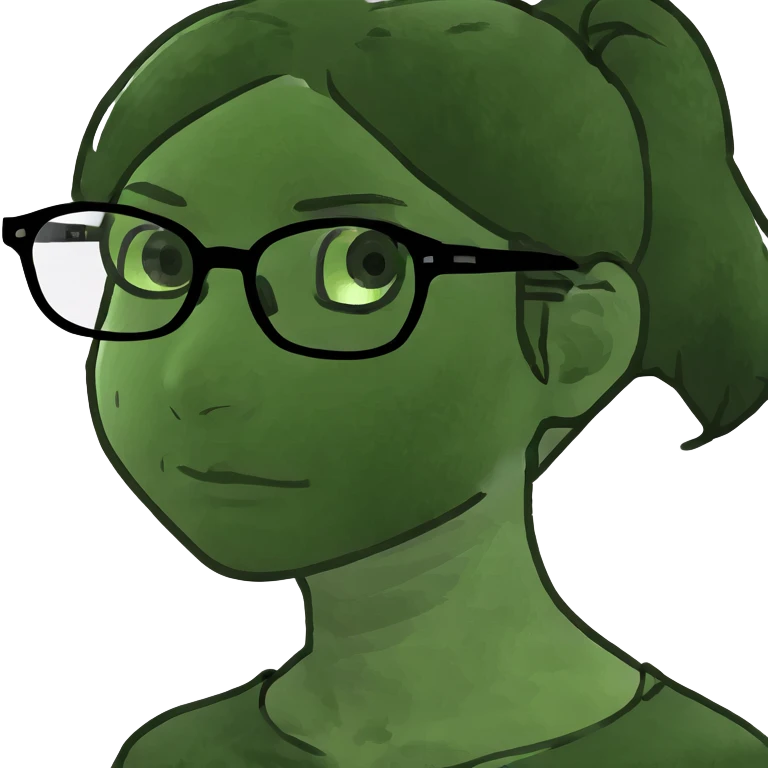 Black haired girl with glasses emoji