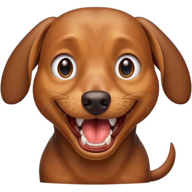 Create an angry dachshund emoji