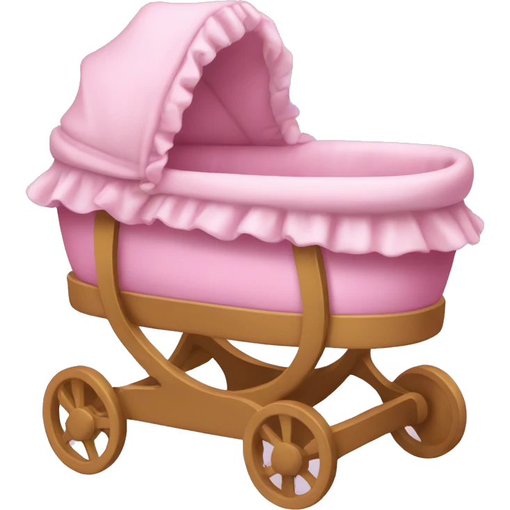 Pink baby bassinet  emoji