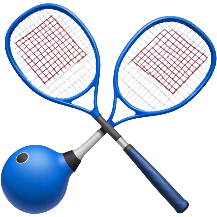 squash racket and blue ball emoji