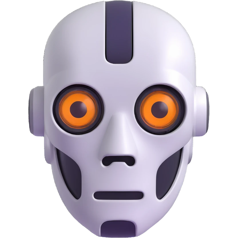 Cute Robot assistant head emoji