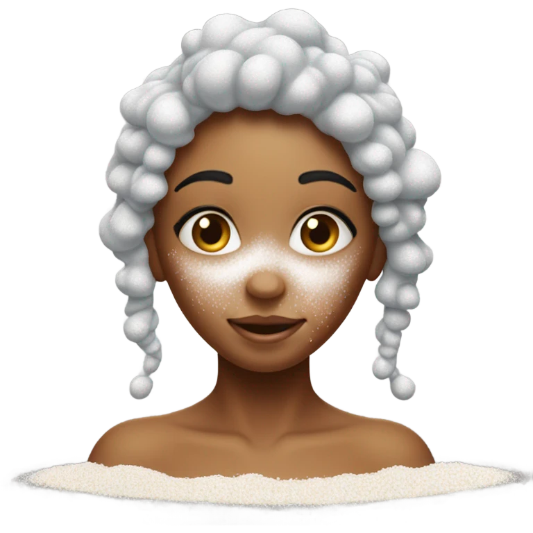Girl covered in shugar  emoji