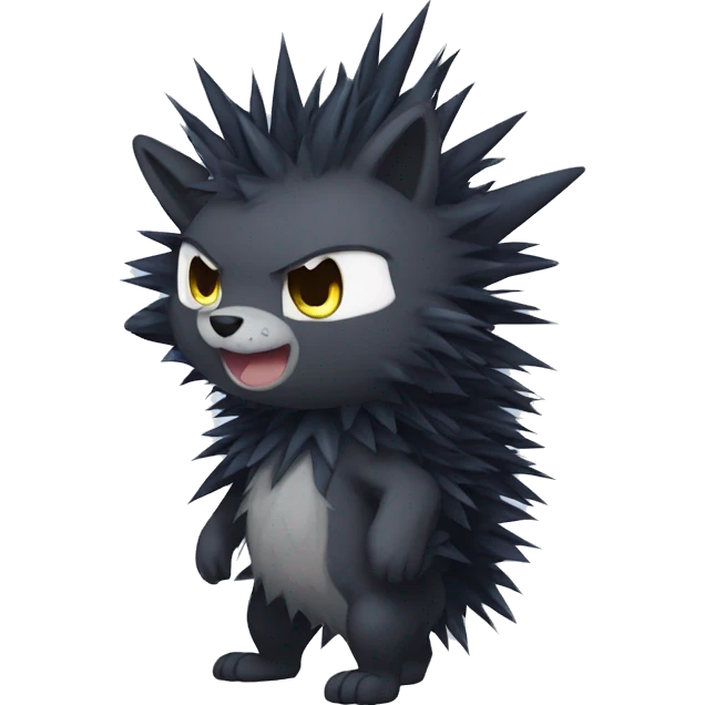 Dark Edgy Cool Cute Fluffy Spiky FurSona Fakemon Full Body emoji