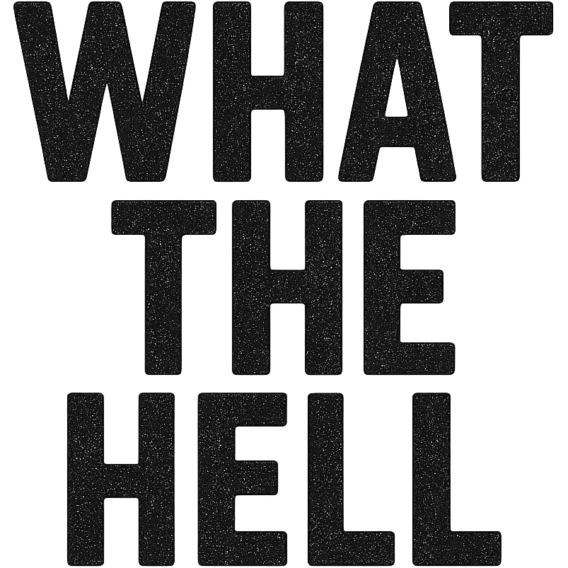 What the hell text remove background emoji