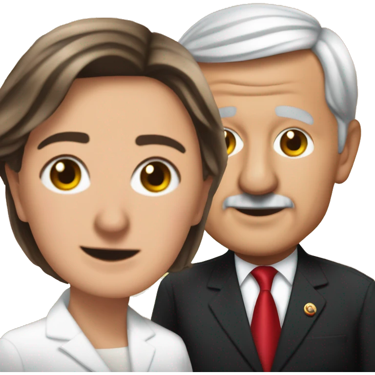 Presidente de Mexico Andres Manuel Lopez Obrador y Claudia Sheinbaum
 emoji