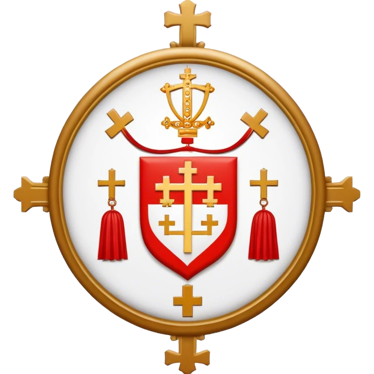 Pope's emblem red and white emoji