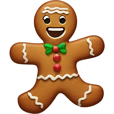 Gingerbread man emoji