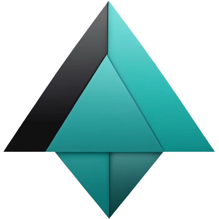teal green with black, management logo emoji